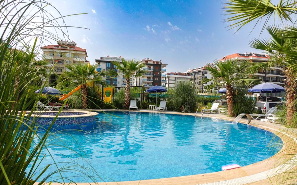 Kestel Alanya Tyrkia Beachfront 2-roms leilighet til salgs Emr 0305 1