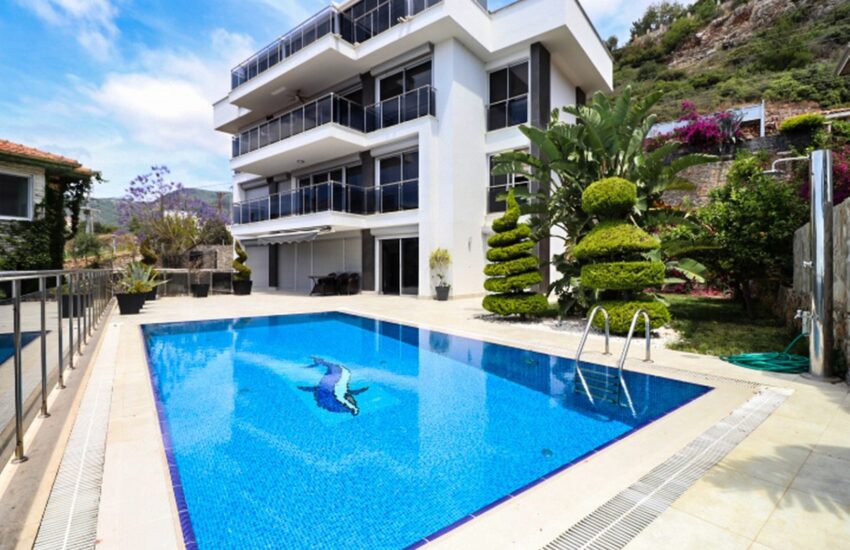 8 værelses private villaer Huse til salg i Alanya med havudsigt – EGV-0409