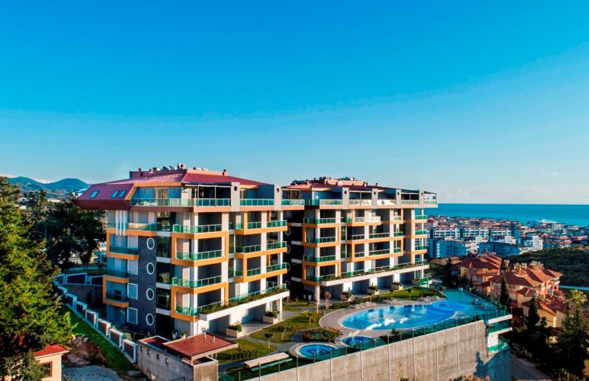 3 soveværelser 1 stue havudsigt lejligheder til salg i Kestel Alanya – KAR-1110