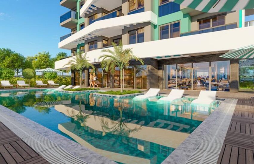 3 rum Avsallar Alanya Turkiet Billig duplex lägenhet till salu Egd 0801 6