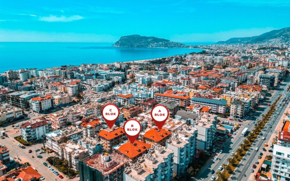 Beste pris Billig Oba Alanya Tyrkia 3 roms leilighet til salgs Lbr 2404* 2