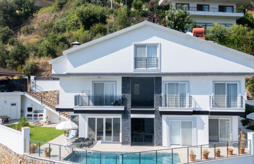 Luksus 6 værelses triplex privat villa til salg i Alanya Tyrkiet Kzc 2204 2
