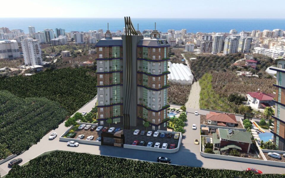 1 vardagsrum 2 sovrum billig lägenhet till salu i Mahmutlar Alanya Turkiet Elk 2105 2