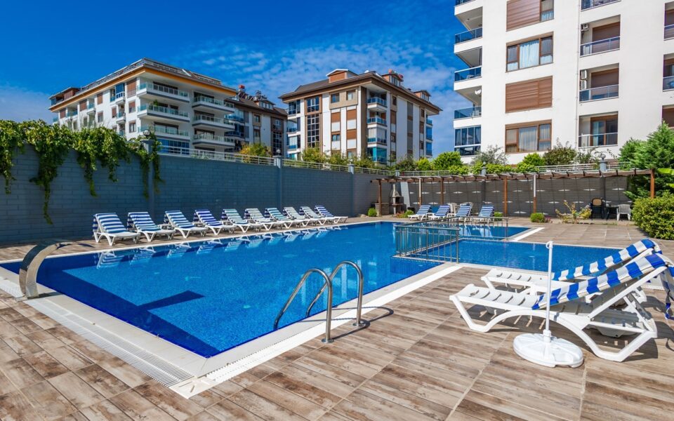 Nær stranden 3 roms billig duplex til salgs i Kestel Alanya – DRP-2508