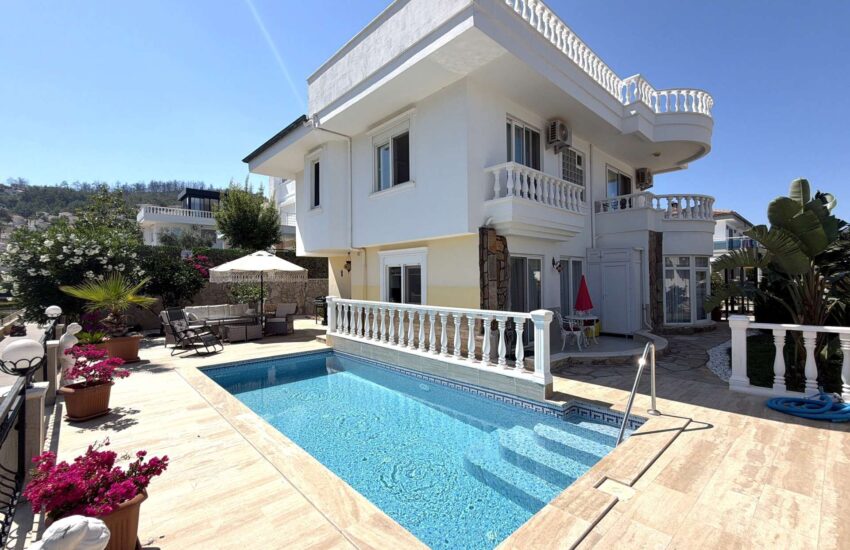 5 Room Cheap Villa Home For Sale With Private Pool In Kargicak Alanya From Owner 335000 Euro 1